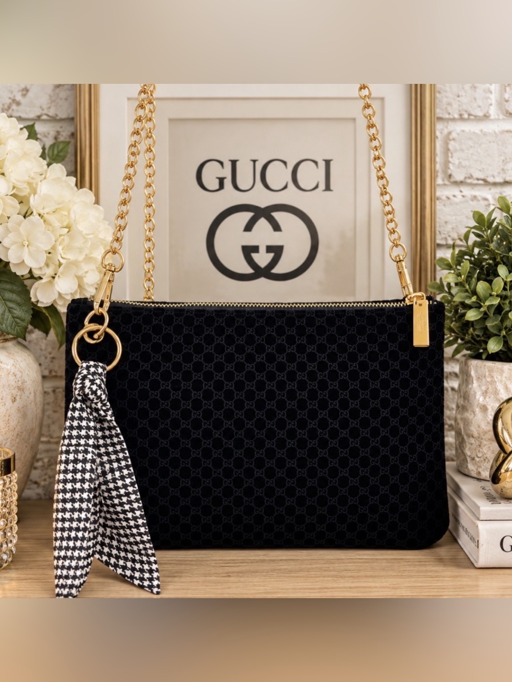 Gucci Beauty Black Velvet Cosmetic Beauty Bag GWP VIP item